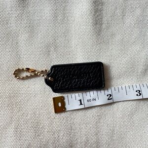 Coach Black Leather Hang Tag